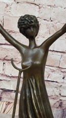 Salvador Dali Alice in Wonderland Bronze Sculpture 19" x 8"