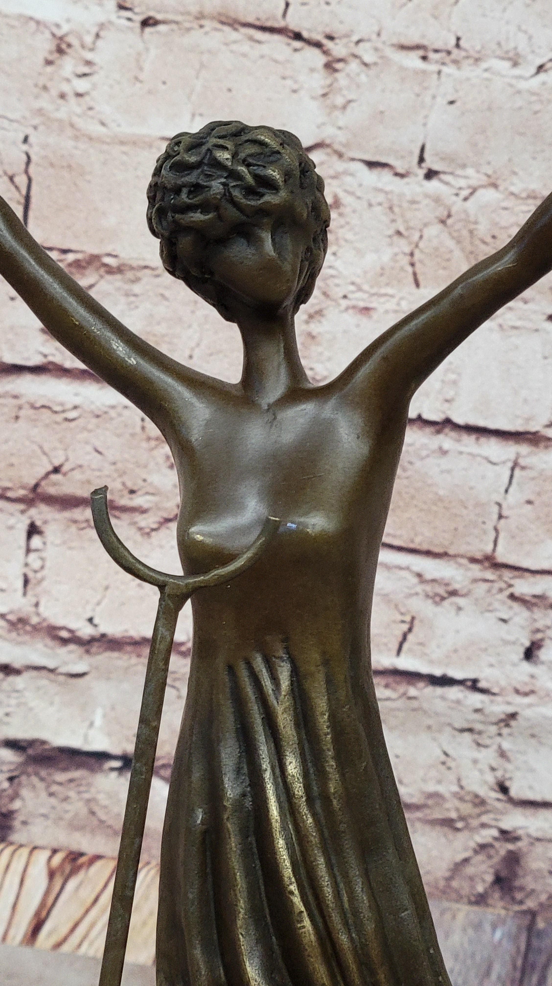 Salvador Dali Alice in Wonderland Bronze Sculpture 19" x 8"