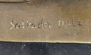 Salvador Dali Alice in Wonderland Bronze Sculpture 19" x 8"
