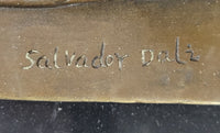 Salvador Dali Alice in Wonderland Bronze Sculpture 19" x 8"
