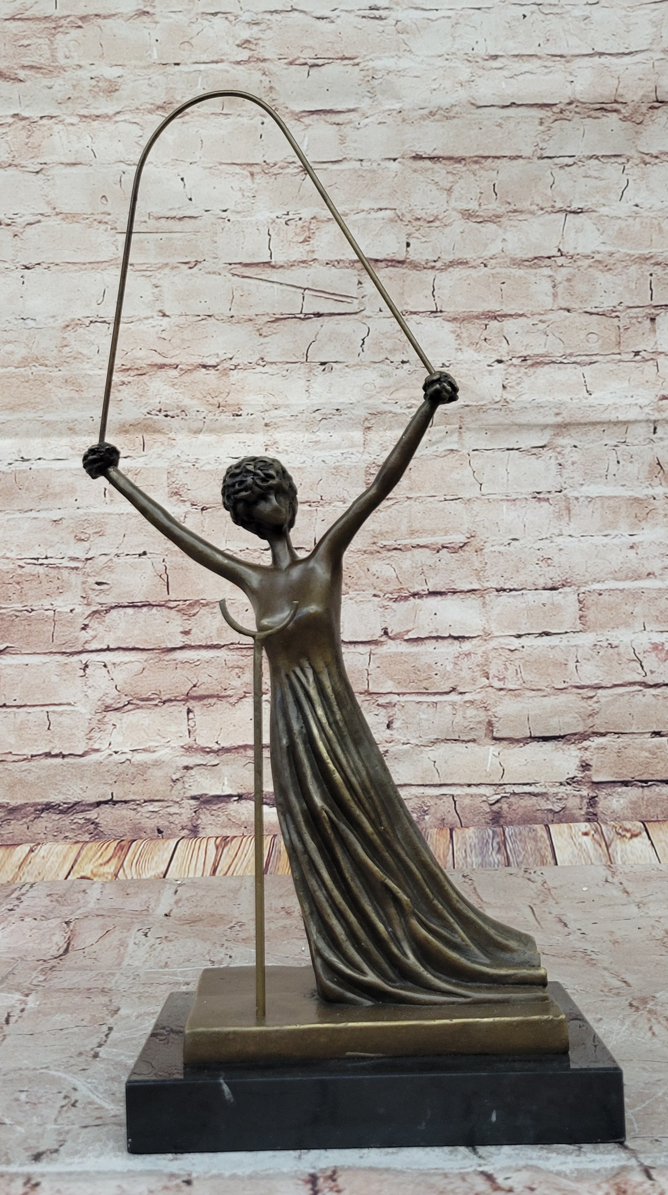Salvador Dali Alice in Wonderland Bronze Sculpture 19" x 8"