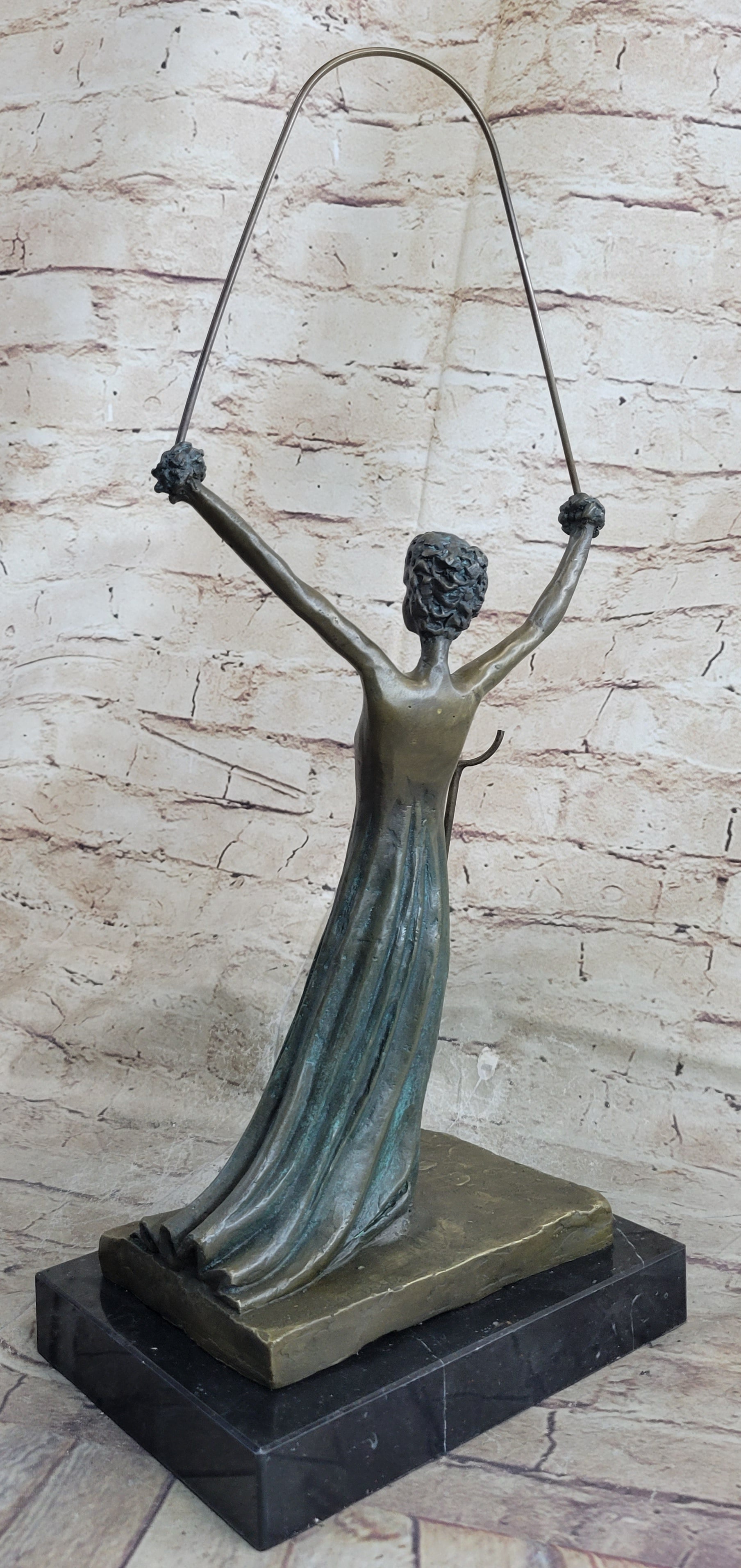 Salvador Dali Alice in Wonderland Green Patina Bronze