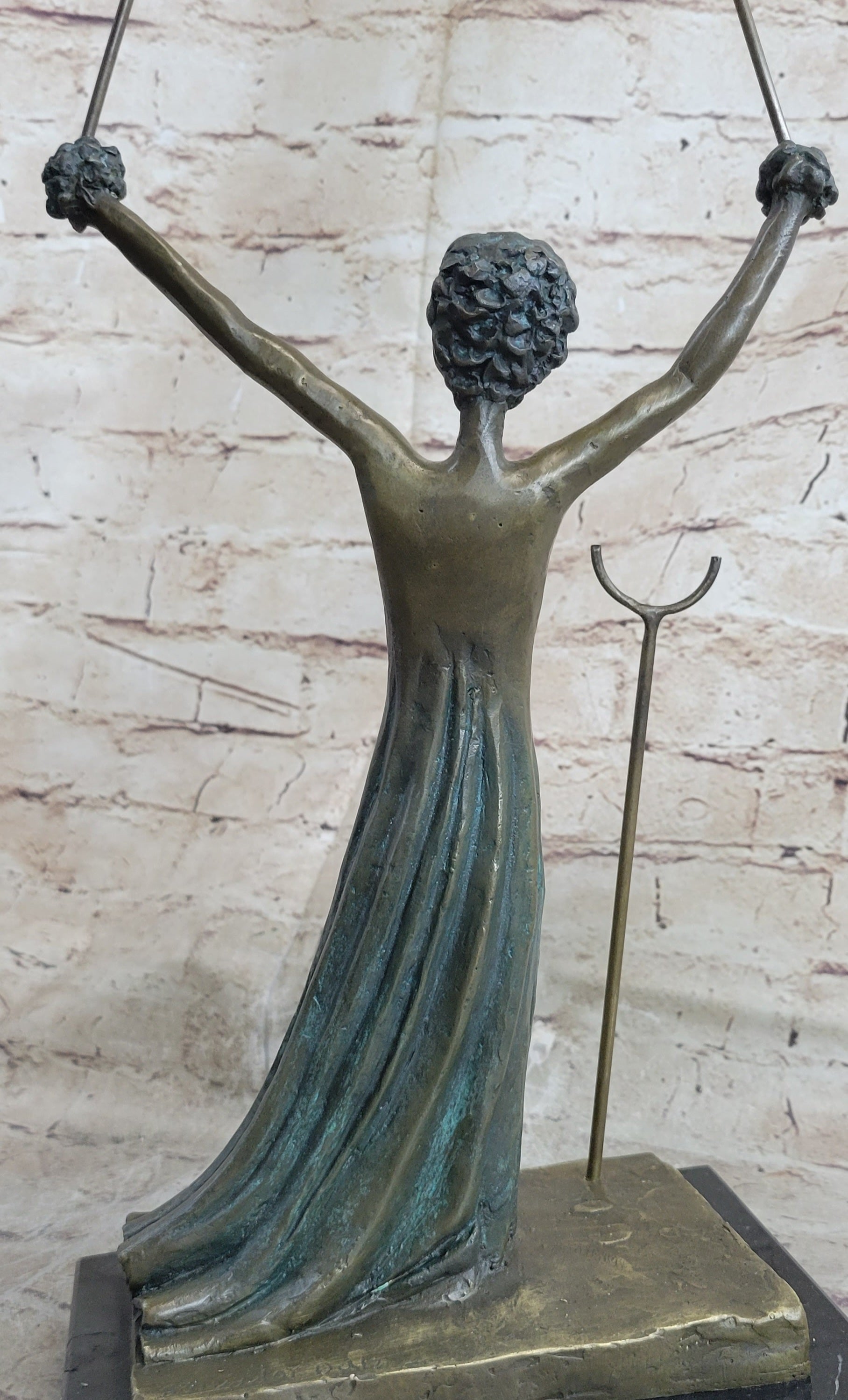 Salvador Dali Alice in Wonderland Green Patina Bronze