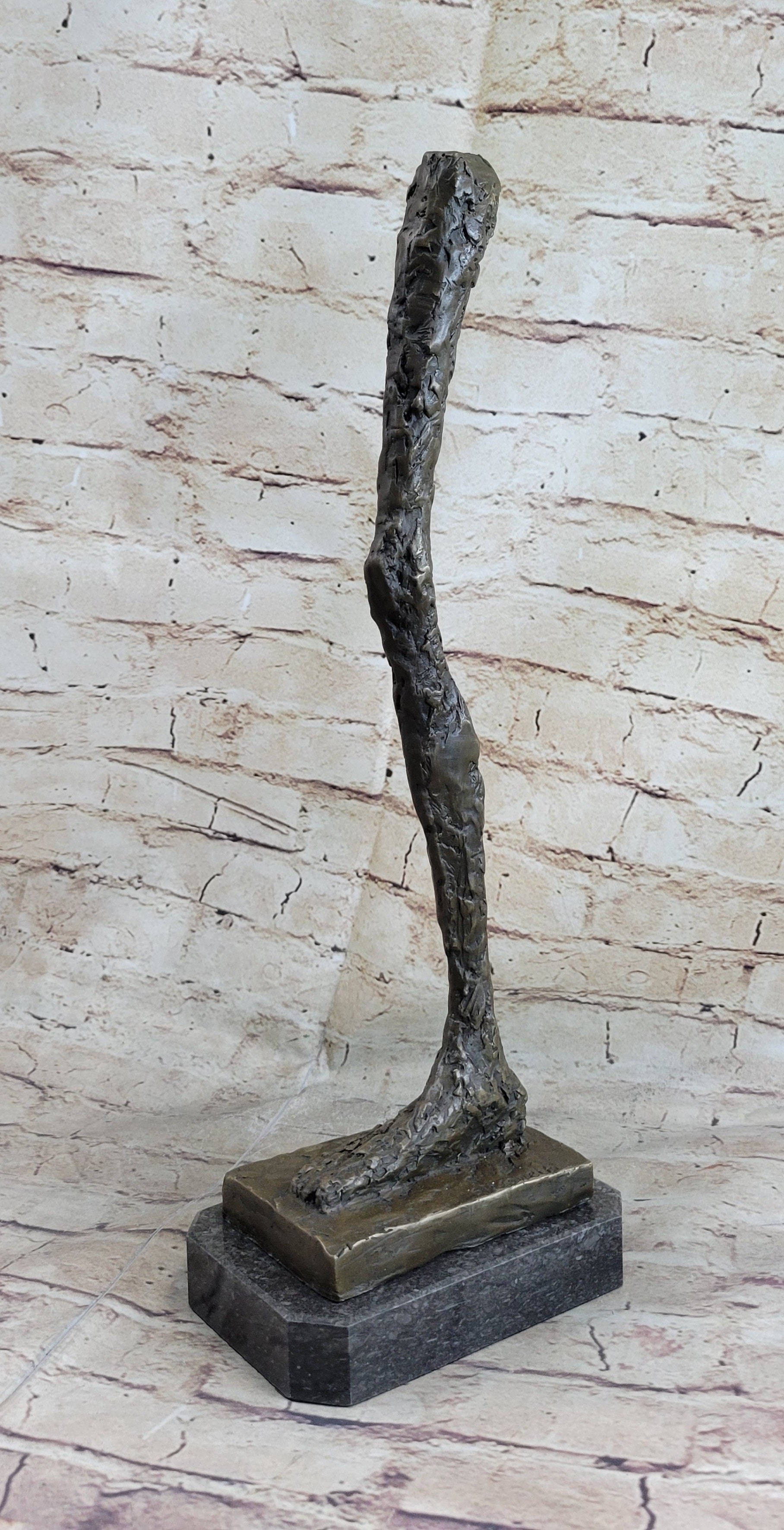 Leg by Alberto Giacometti - Bronze Sculpture on Marble Base