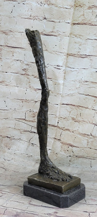 Leg by Alberto Giacometti - Bronze Sculpture on Marble Base
