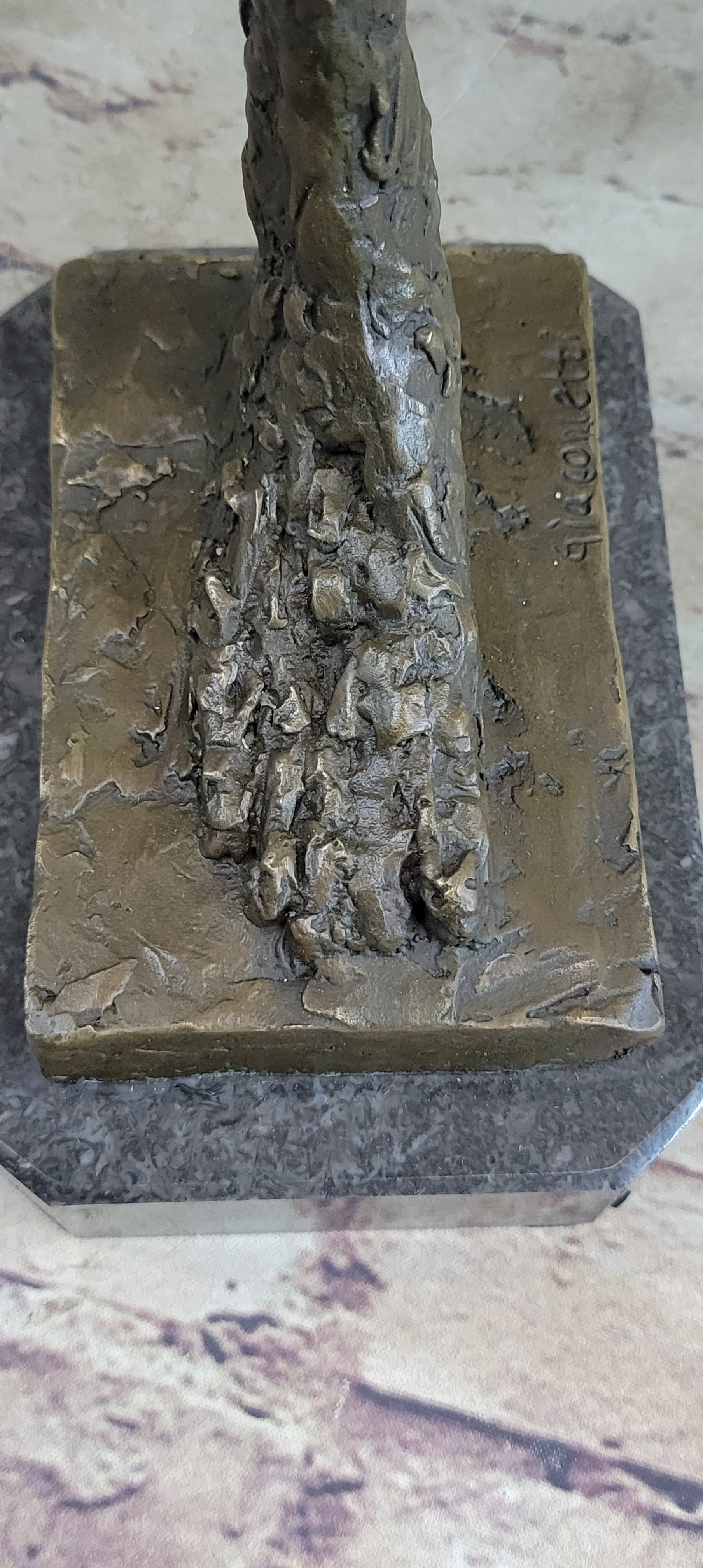 Leg by Alberto Giacometti - Bronze Sculpture on Marble Base