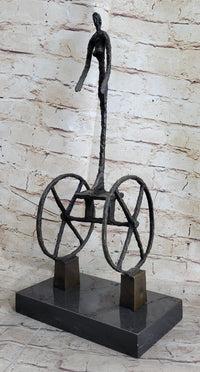 Le Chariot by Alberto Giacometti - Bronze Sculpture on Marble