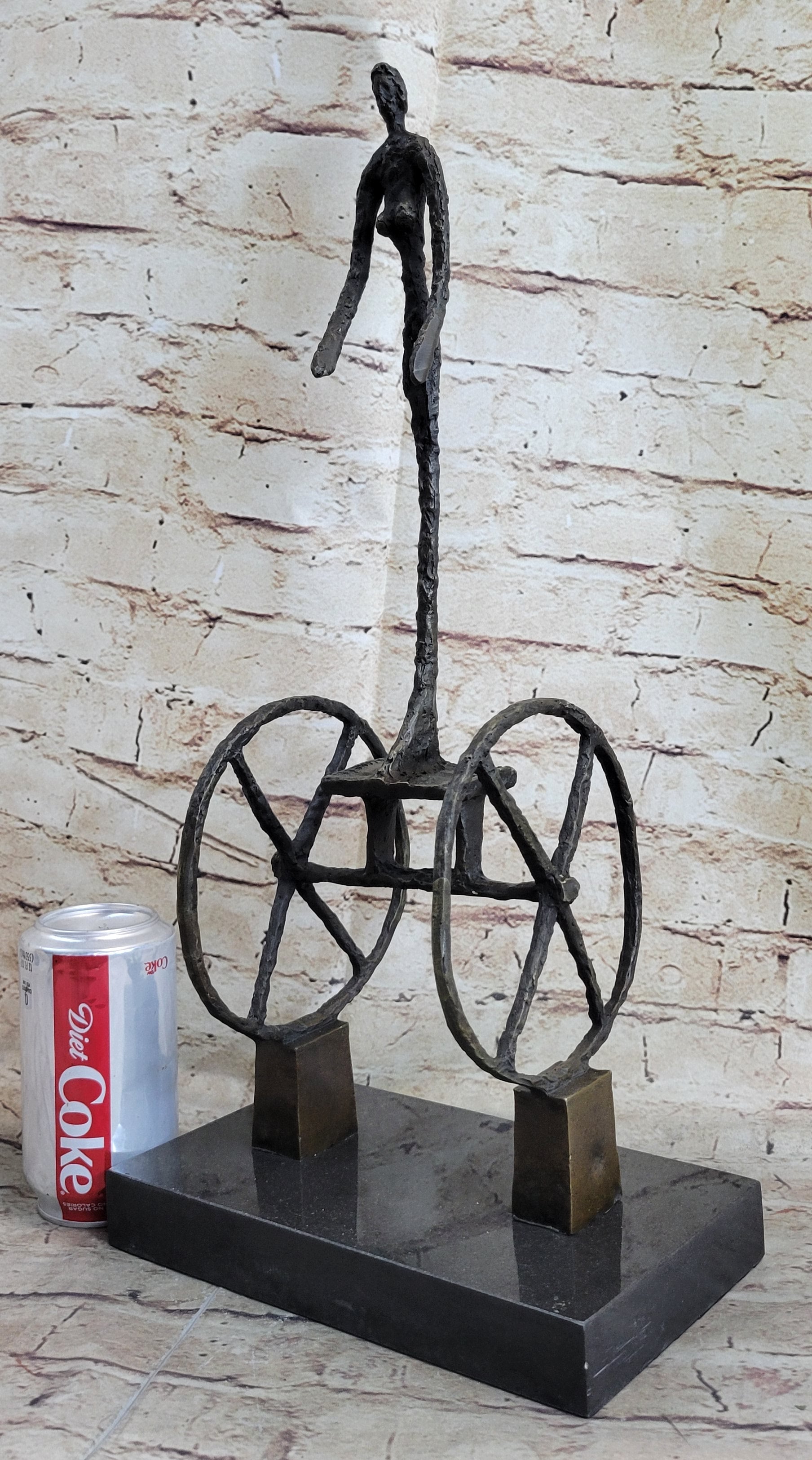Le Chariot by Alberto Giacometti - Bronze Sculpture on Marble