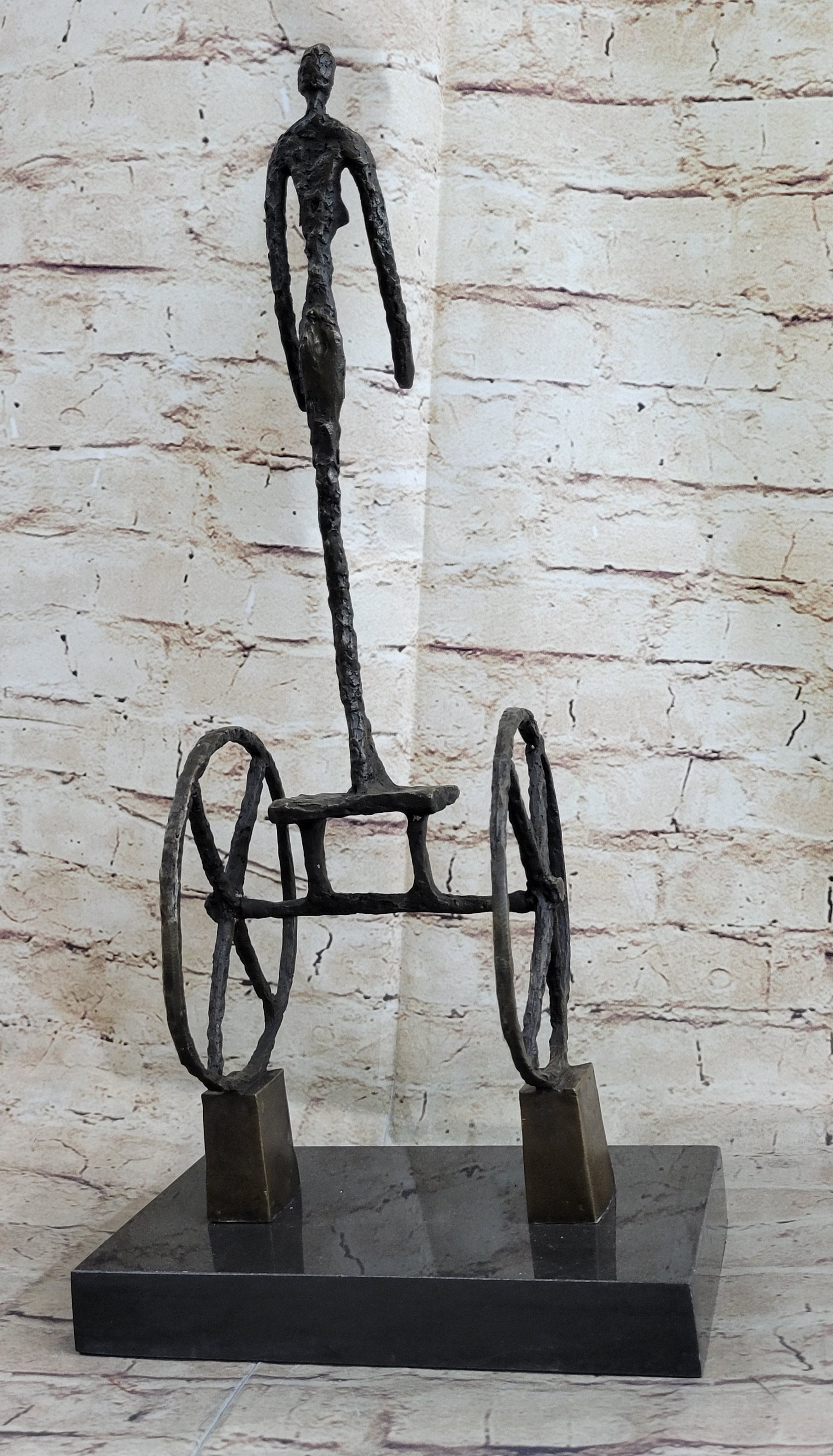 Le Chariot by Alberto Giacometti - Bronze Sculpture on Marble