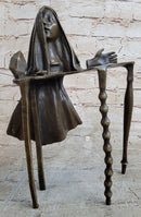 Disembodied Head Over Table - Surrealist Bronze by Dali