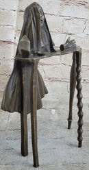 Disembodied Head Over Table - Surrealist Bronze by Dali