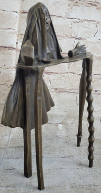 Disembodied Head Over Table - Surrealist Bronze by Dali
