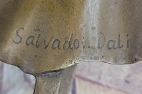Disembodied Head Over Table - Surrealist Bronze by Dali