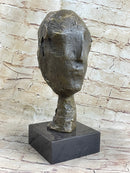 Head of a Woman by Alberto Giacometti Bronze on Marble Base