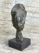 Head of a Woman by Alberto Giacometti Bronze on Marble Base