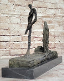 Gia 100% Real Bronze Sculpture Woman and Wheel Classic Artwork