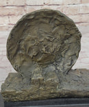 Gia 100% Real Bronze Sculpture Woman and Wheel Classic Artwork