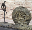 Gia 100% Real Bronze Sculpture Woman and Wheel Classic Artwork