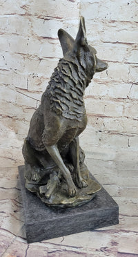 Signed Hot Cast Fox Shy Animal Bronze Sculpture by Williams
