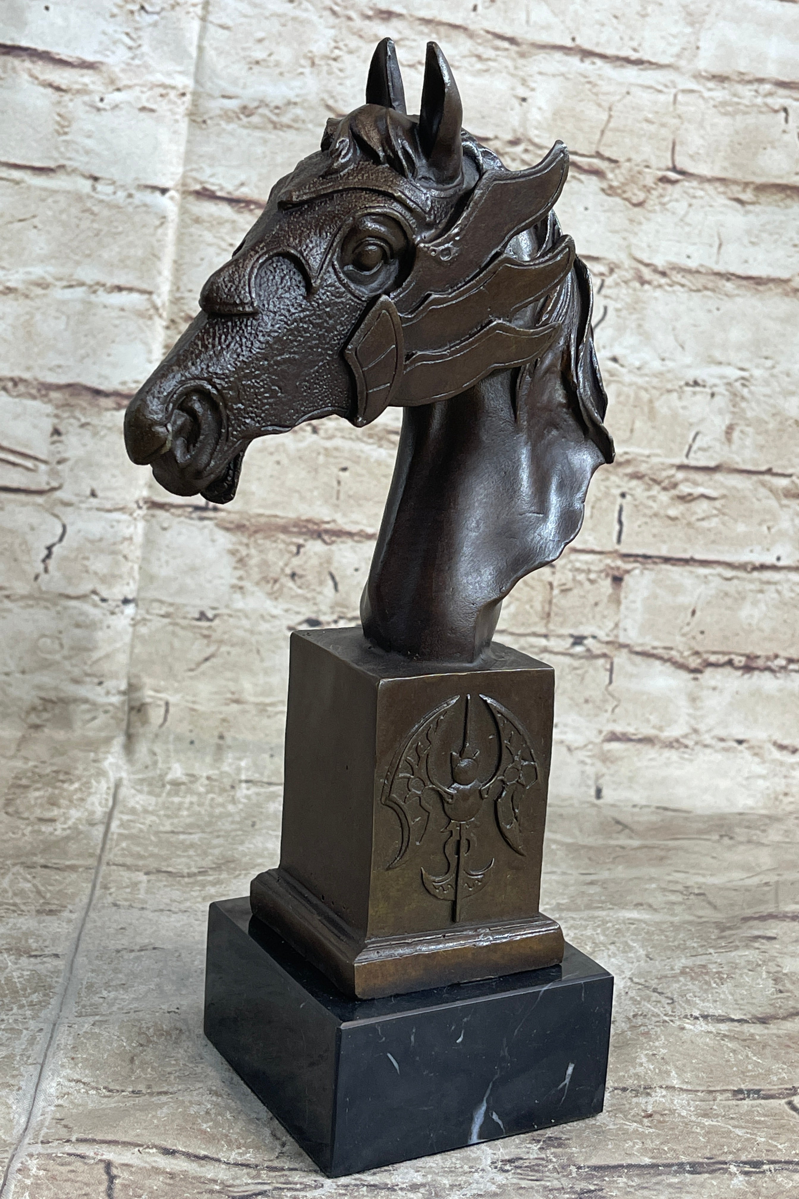 Horse Head Bronze Bust Sculpture 10.5" x 6"
