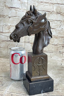 Horse Head Bronze Bust Sculpture 10.5" x 6"