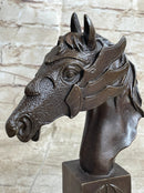 Horse Head Bronze Bust Sculpture 10.5" x 6"