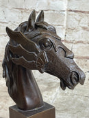 Horse Head Bronze Bust Sculpture 10.5" x 6"