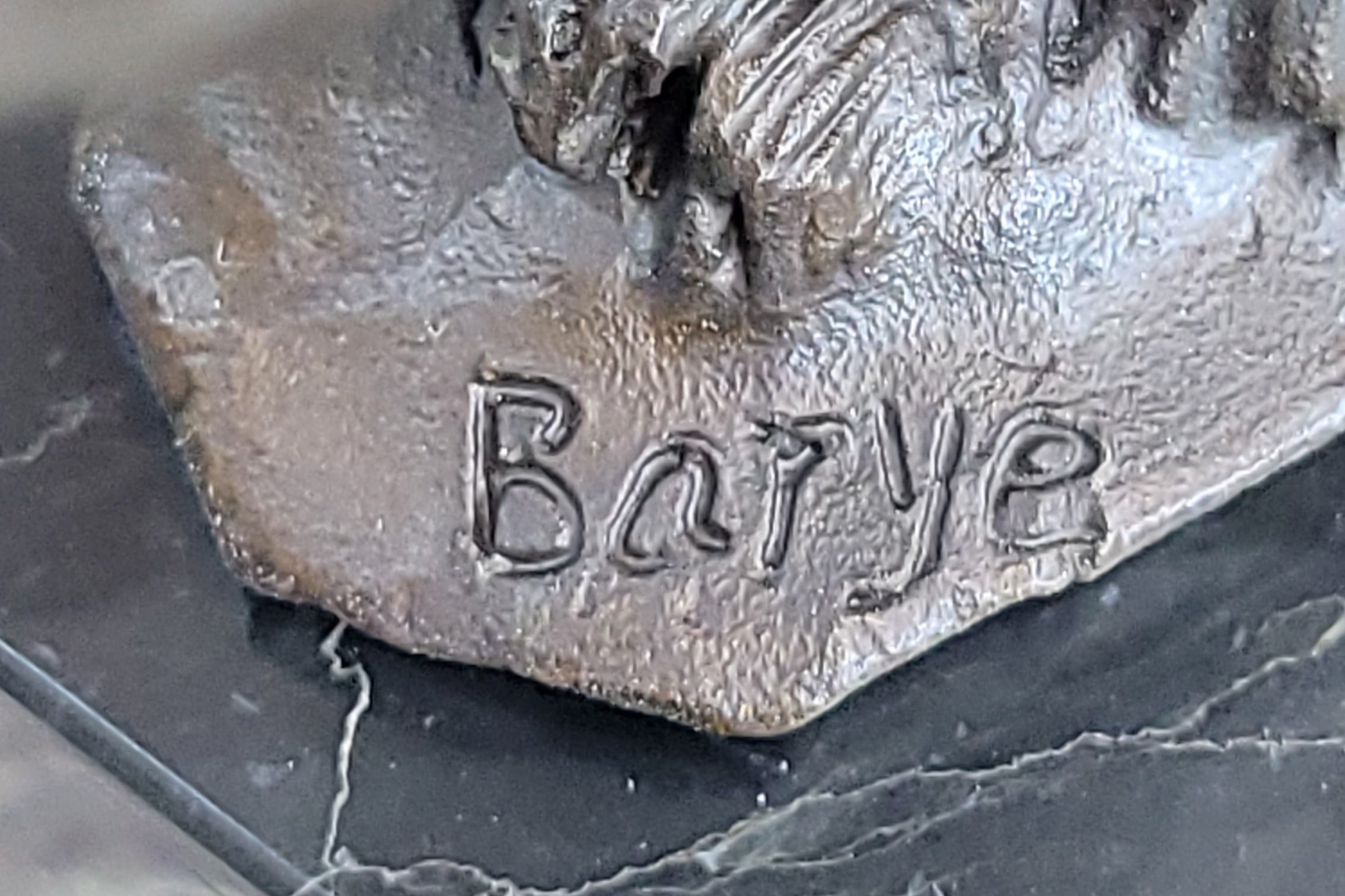 Hot Cast Jumping Lion by Barye Bronze Sculpture NR