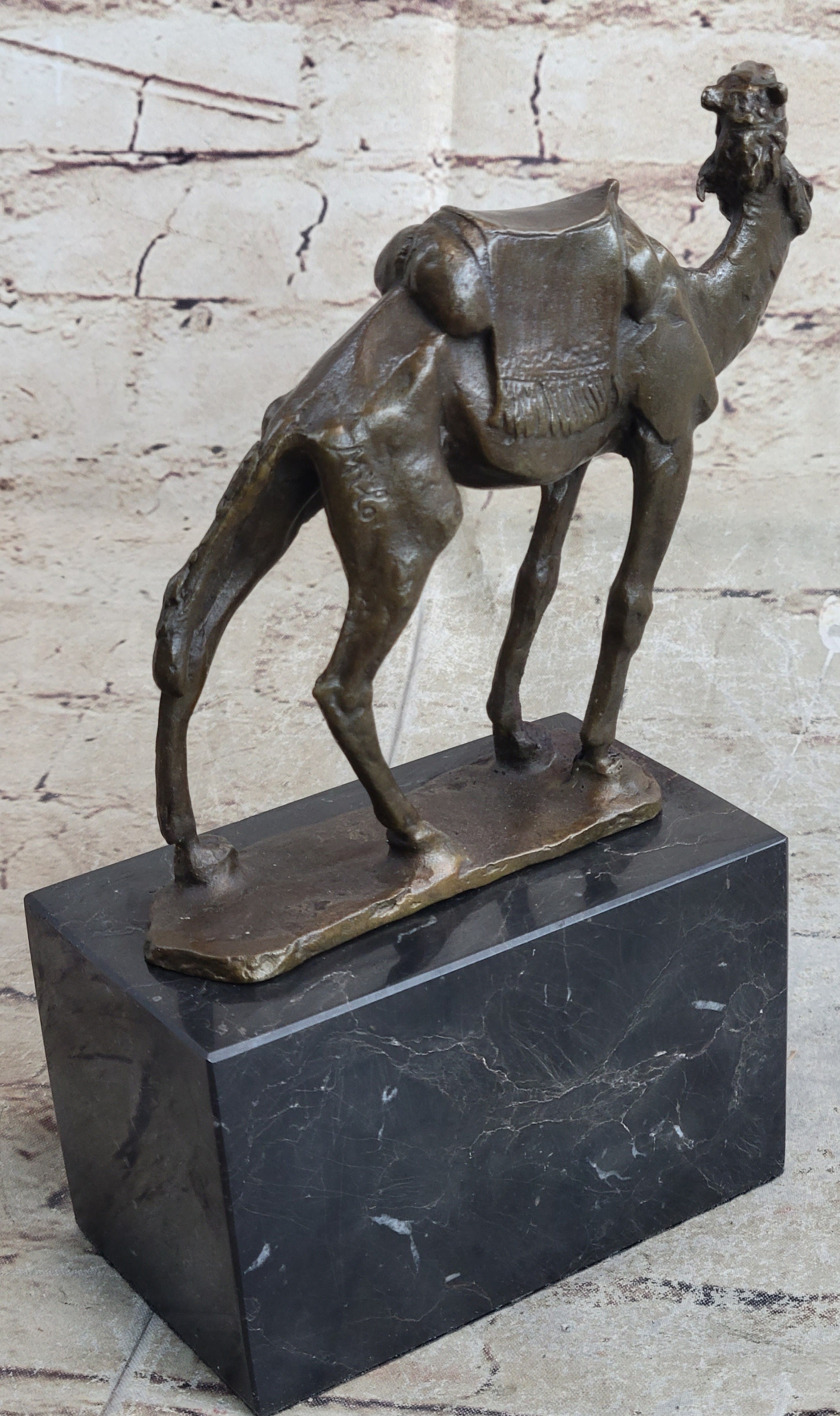 Camel Take a Journey Desert Bronze Sculpture Art Deco Milo
