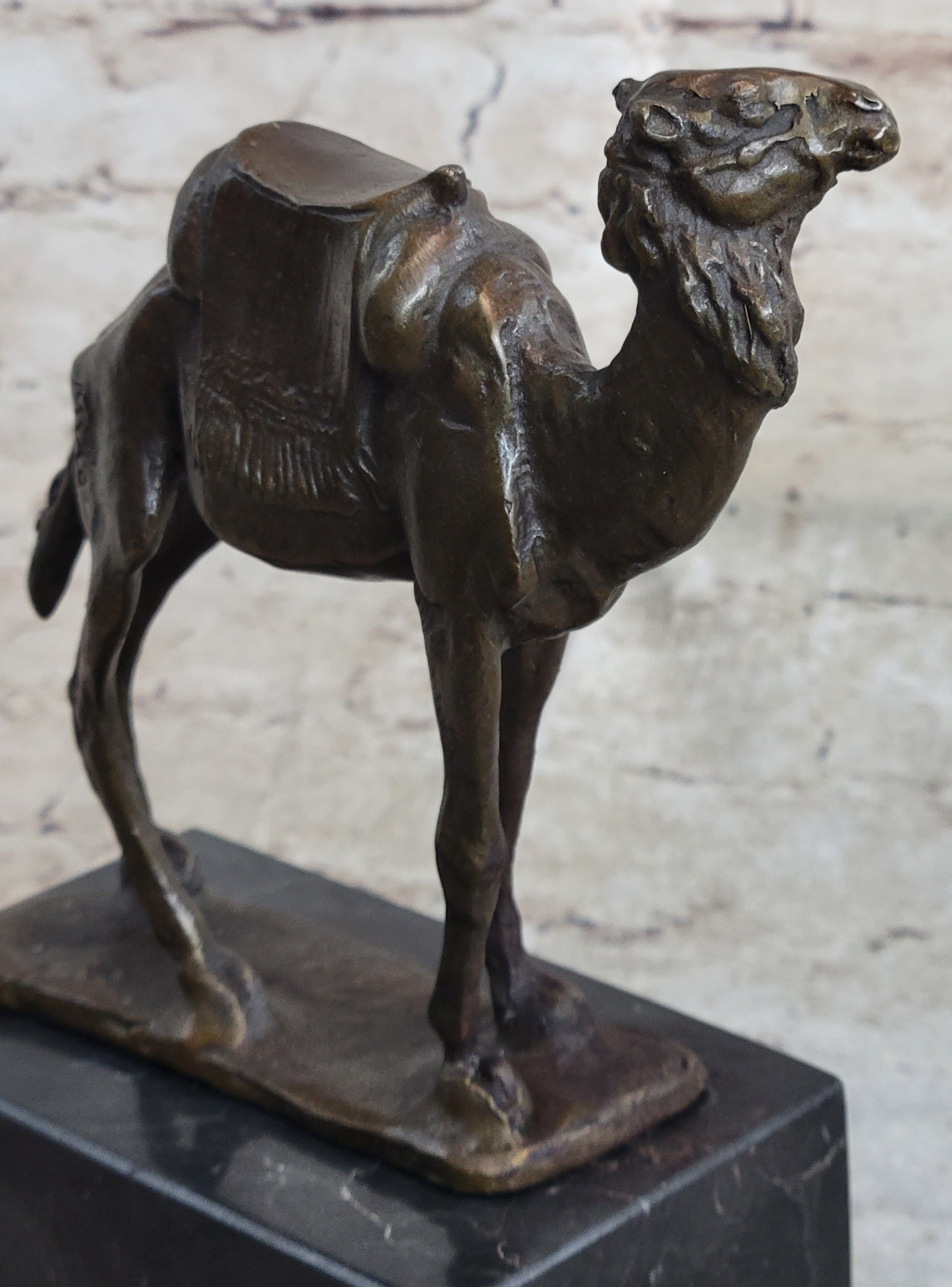 Camel Take a Journey Desert Bronze Sculpture Art Deco Milo