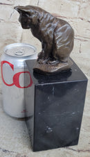 Signed Original House Cat Hot Cast Bronze Sculpture