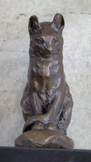 Signed Original House Cat Hot Cast Bronze Sculpture