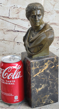 Marc Antony Bronze Bust on Marble Base - Signed Milo