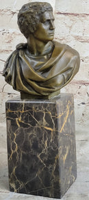 Marc Antony Bronze Bust on Marble Base - Signed Milo
