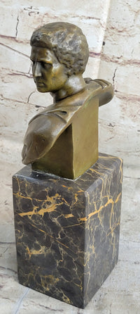 Marc Antony Bronze Bust on Marble Base - Signed Milo