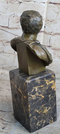 Marc Antony Bronze Bust on Marble Base - Signed Milo