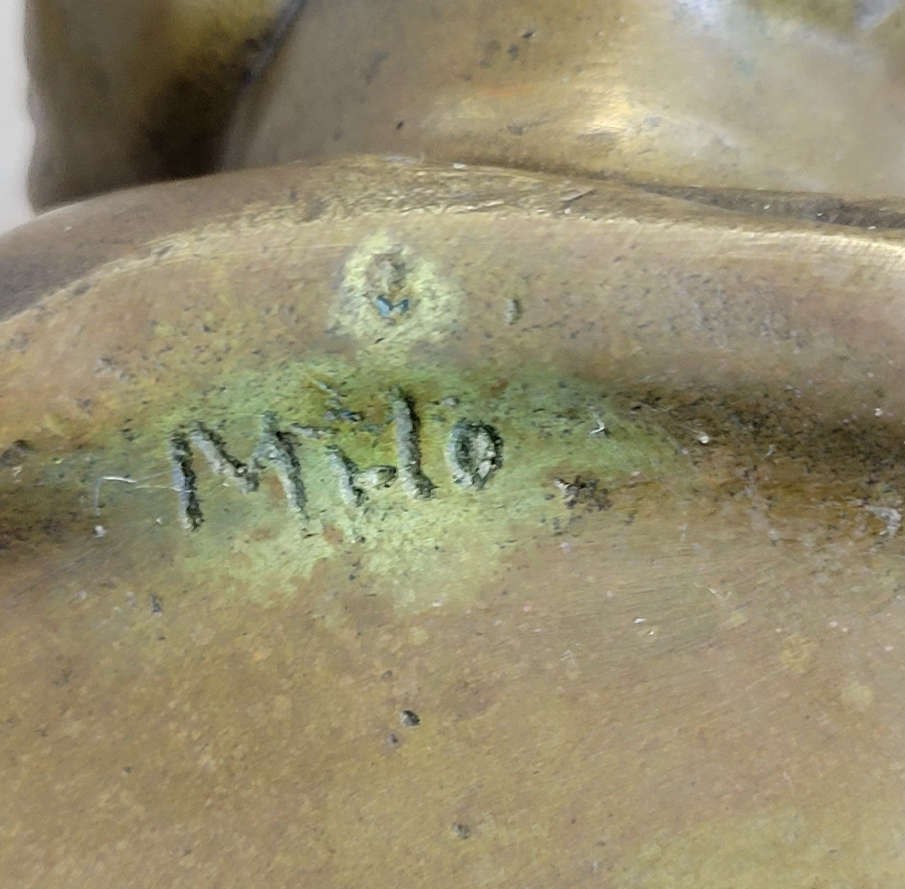 Marc Antony Bronze Bust on Marble Base - Signed Milo