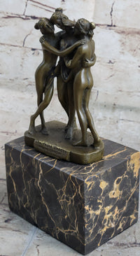 Hot Cast Three Graces by Canova Bronze Bookend