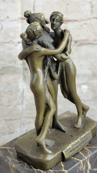 Hot Cast Three Graces by Canova Bronze Bookend