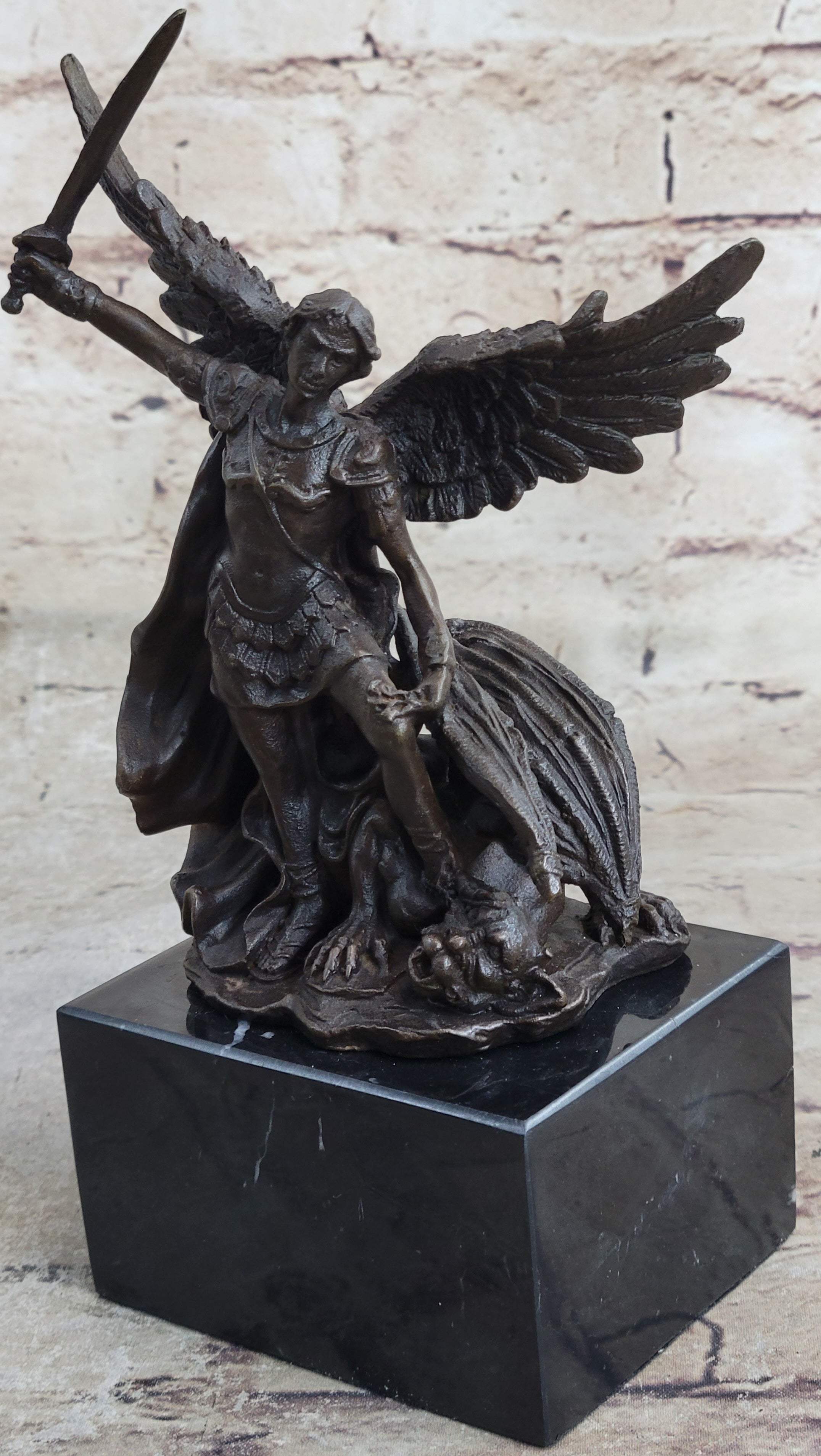 Signed Valli St. Michael Lucifer Bronze Sculpture Sale