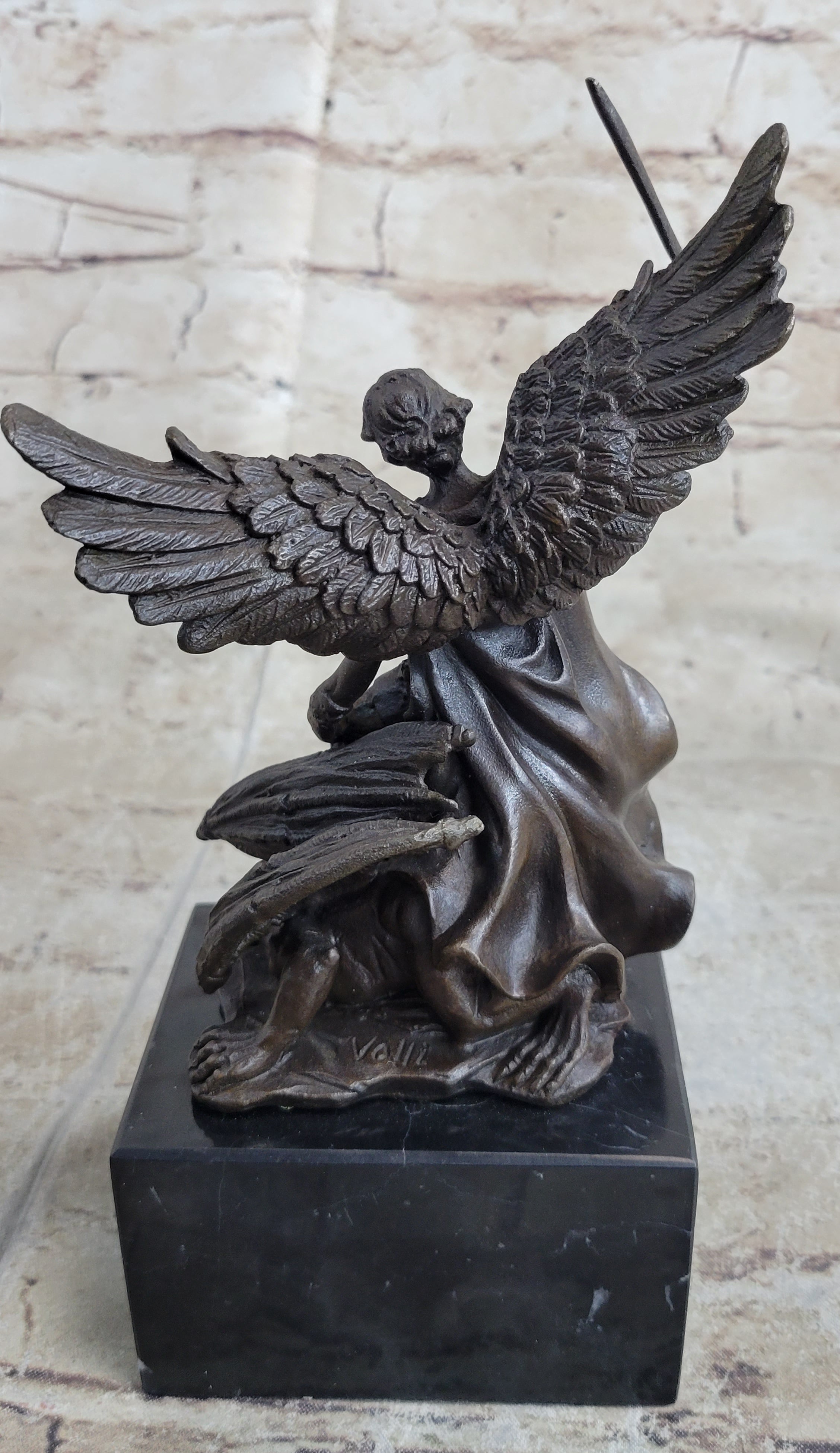 Signed Valli St. Michael Lucifer Bronze Sculpture Sale