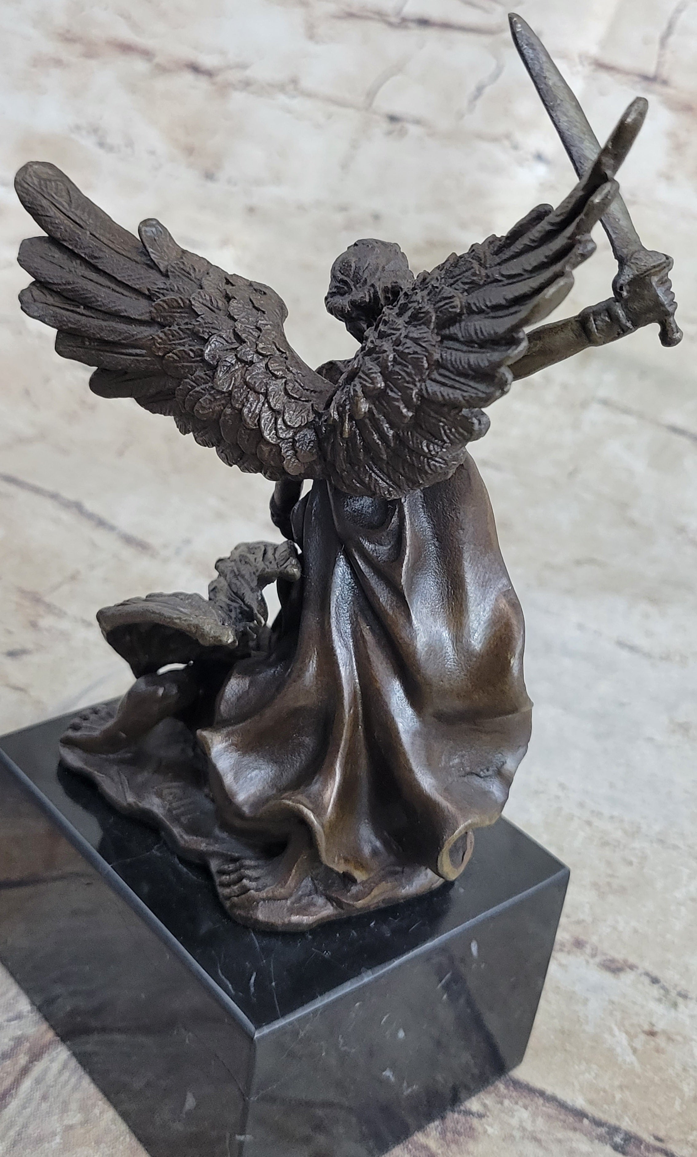 Signed Valli St. Michael Lucifer Bronze Sculpture Sale