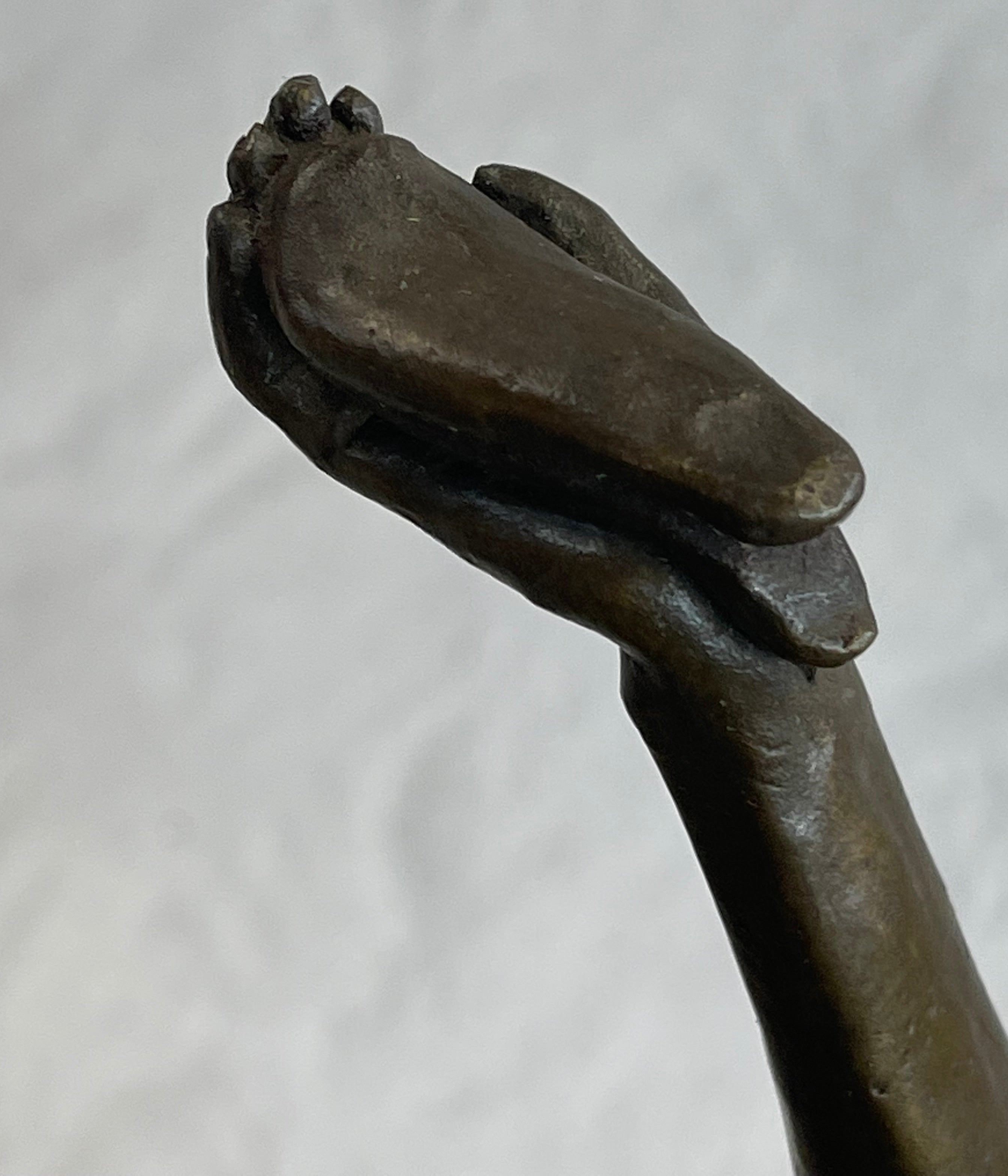 Sexy Nude Girl Naked Woman Holding a Bird - Bronze Sculpture