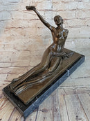 The Bird in Hand by Gennarelli Hot Cast Bronze Sculpture Statue Nude Female Figure