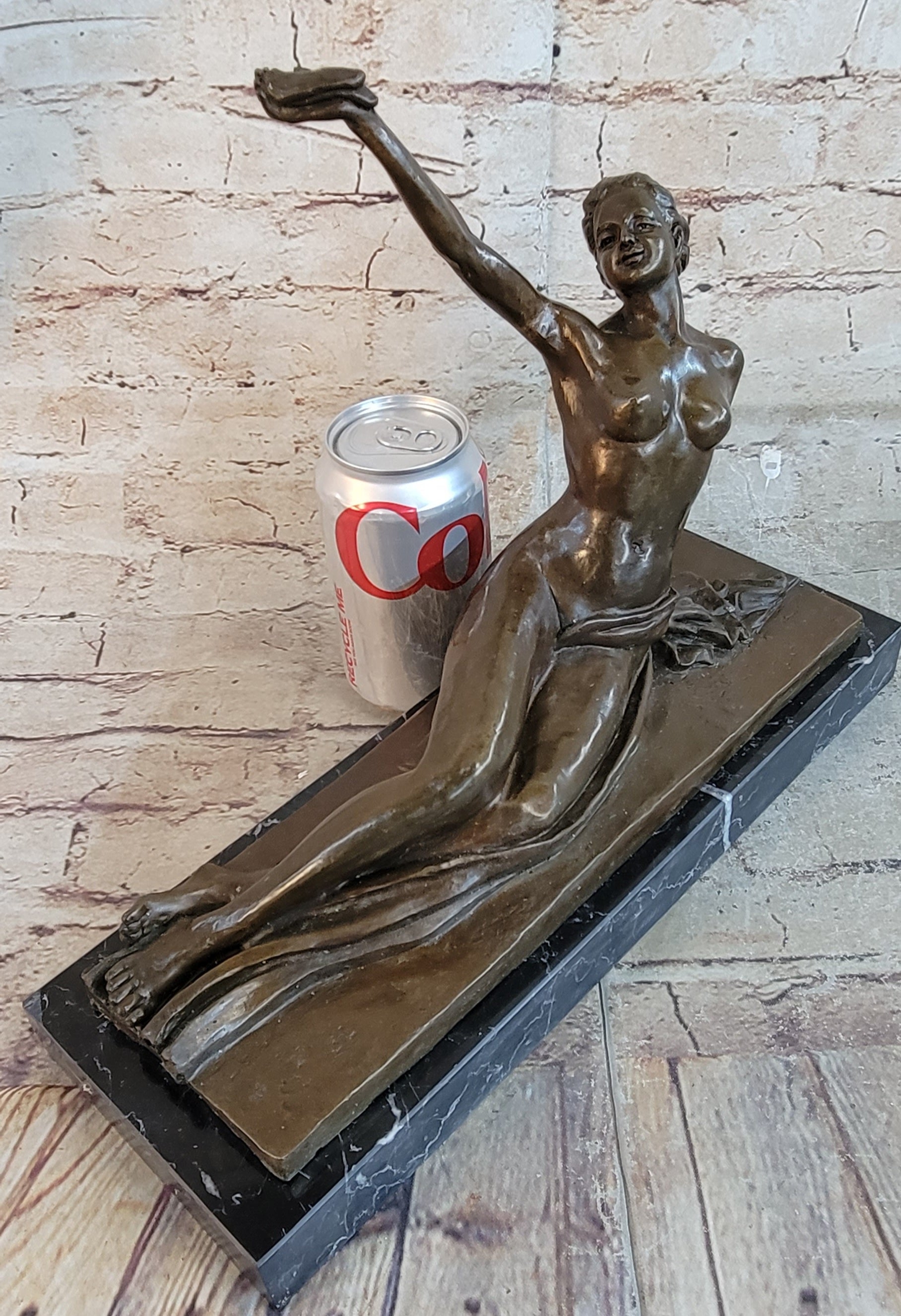 The Bird in Hand by Gennarelli Hot Cast Bronze Sculpture Statue Nude Female Figure