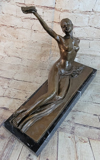 The Bird in Hand by Gennarelli Hot Cast Bronze Sculpture Statue Nude Female Figure