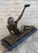 The Bird in Hand by Gennarelli Hot Cast Bronze Sculpture Statue Nude Female Figure