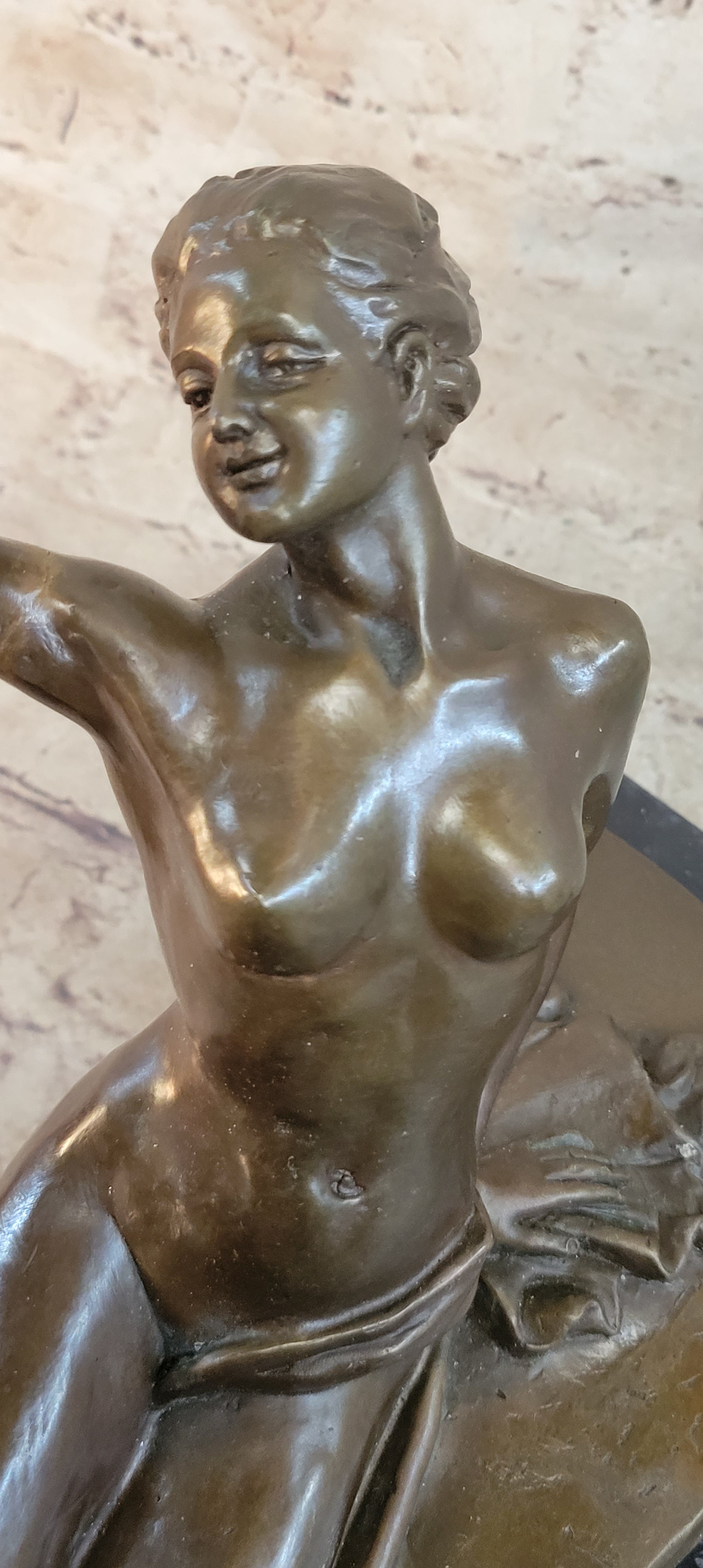 The Bird in Hand by Gennarelli Hot Cast Bronze Sculpture Statue Nude Female Figure