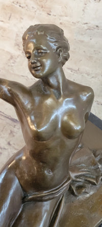 The Bird in Hand by Gennarelli Hot Cast Bronze Sculpture Statue Nude Female Figure