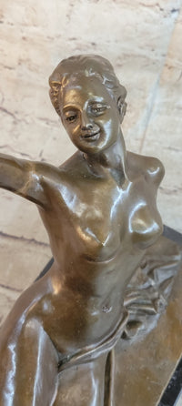The Bird in Hand by Gennarelli Hot Cast Bronze Sculpture Statue Nude Female Figure